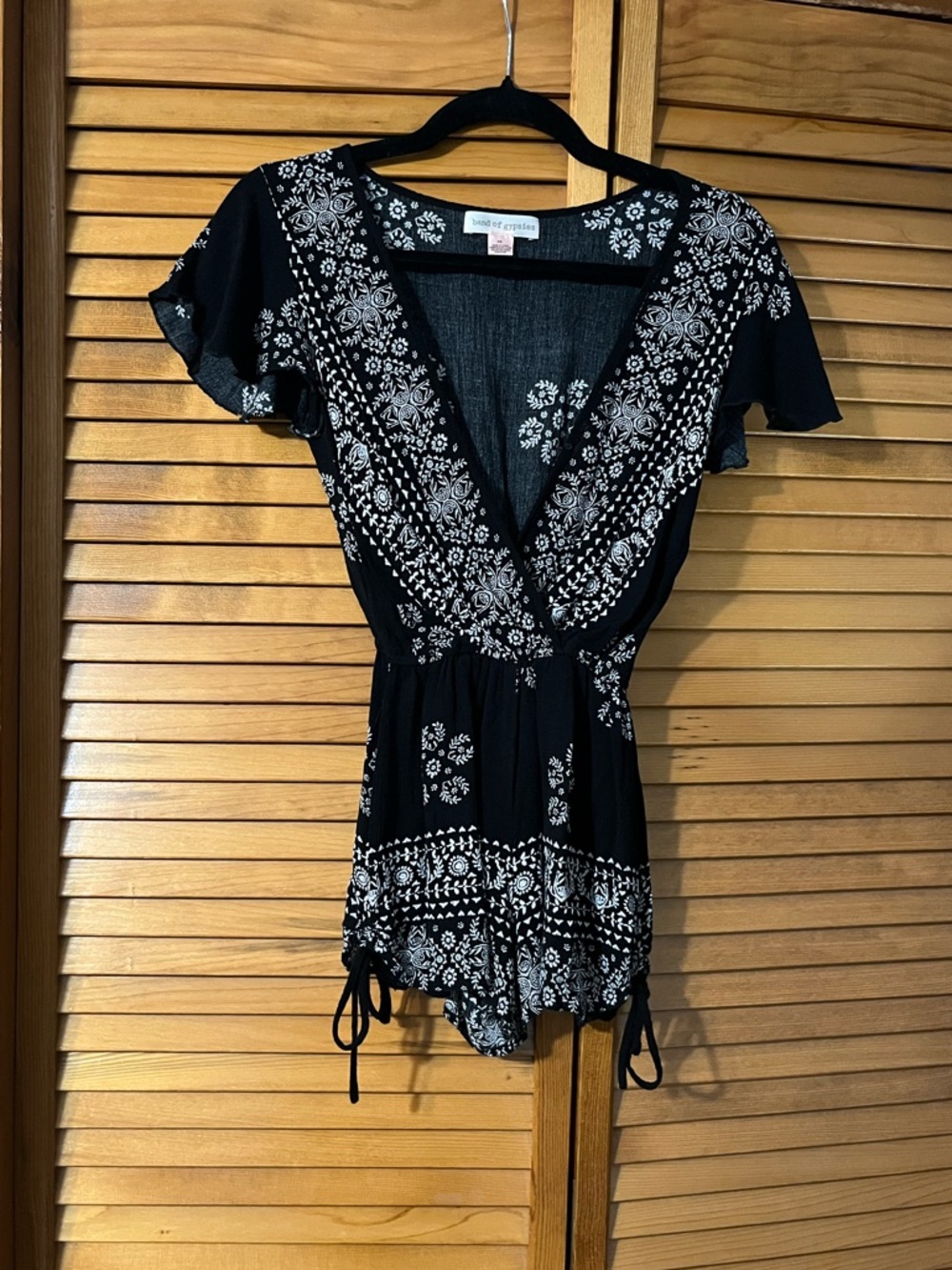 Band of Gypsies Floral Print Short Romper